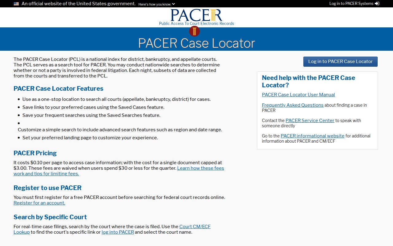 PACER federal release case search for Denton County